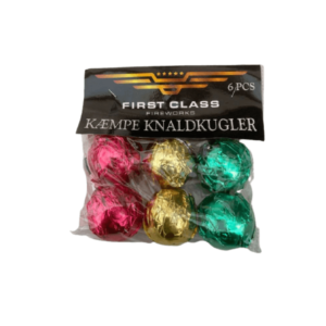 KÆMPE KNALDKUGLER 6stk